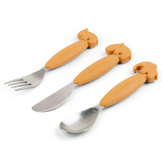 DONE BY DEER Easy Grip Cutlery Set Deer Friends