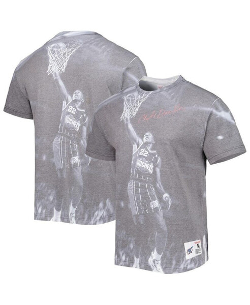 Men's Clyde Drexler Gray Houston Rockets Above The Rim Sublimated T-shirt