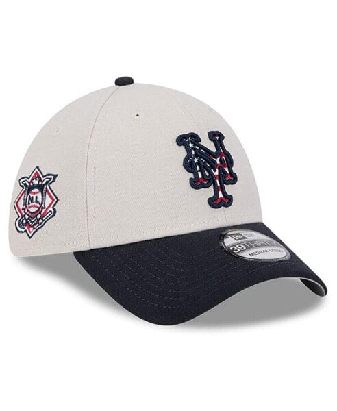 Men's Black New York Mets 2024 Fourth of July 39THIRTY Flex Hat