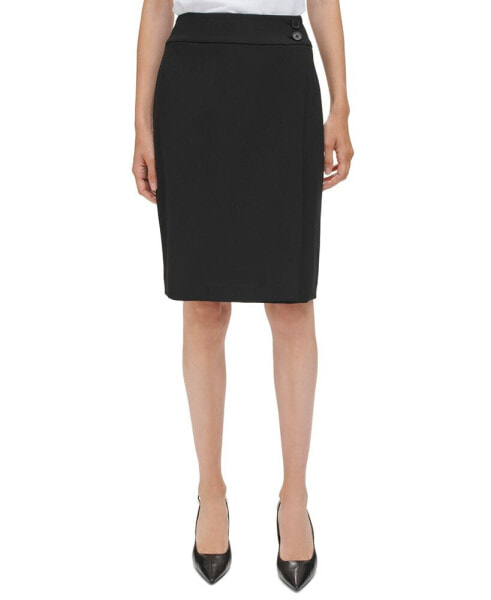 Women's Faux-Wrap Pencil Skirt