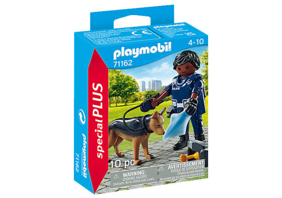 PLAYMOBIL Playm. Polizist mit Spürhund 71162