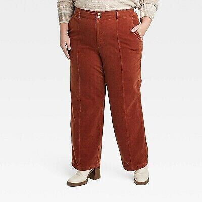 Women's Wide Leg Corduroy Pants - Knox Rose Brown 17