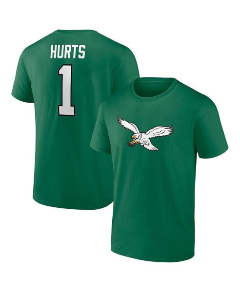 Men's Jalen Hurts Kelly Green Philadelphia Eagles Alternate Icon Player Name and Number T-shirt