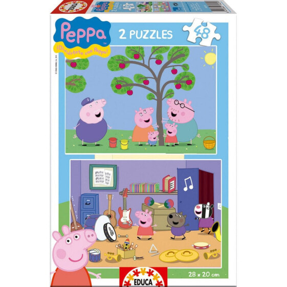 EDUCA BORRAS Peppa Pig 2x48 Pieces