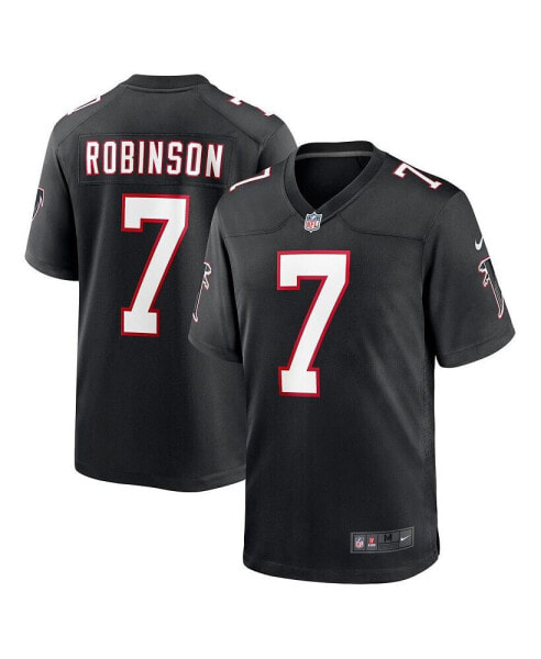 Men's Bijan Robinson Black Atlanta Falcons 2023 NFL Draft First Round Pick Throwback Game Jersey