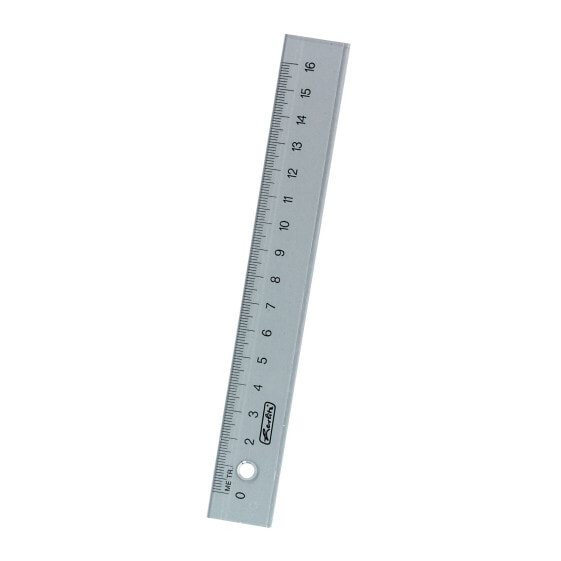 Herlitz 8700601 - Desk ruler - Plastic - Transparent - cm,mm - 16 cm - 1 pc(s)