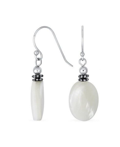 Серьги Bling Jewelry White Mother of Pearl