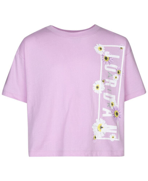 Big Girls Air Flower Child Logo Short Sleeve Tee