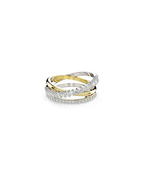 Mixed Cuts, White, Mixed Metal Finish Hyperbola Ring