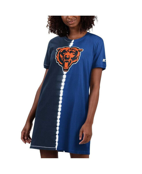 Women's Navy Chicago Bears Ace Tie-Dye T-shirt Dress