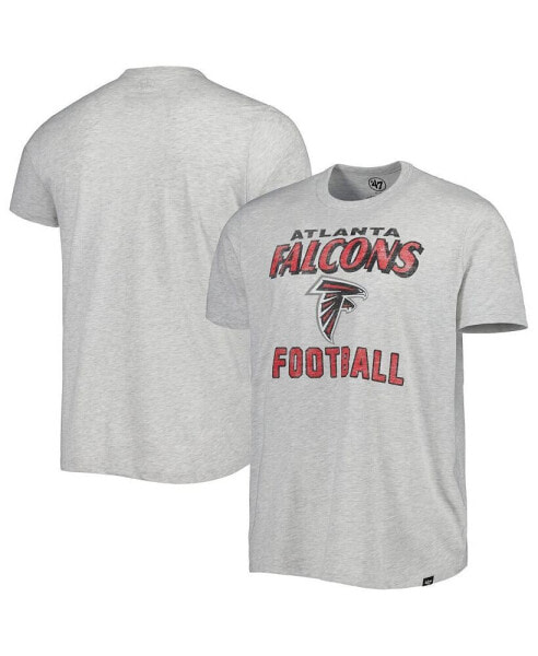 Men's Heathered Gray Distressed Atlanta Falcons Dozer Franklin Lightweight T-shirt