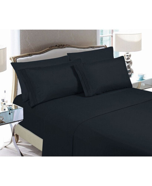 Постельное белье Elegant Comfort Набор из 4 предметов "Мягкие однотонные простыни" для кровати Twin/Twin XL