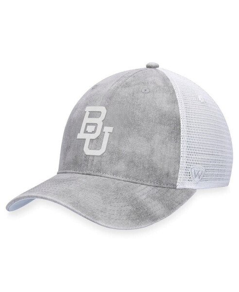 Men's Gray, White Baylor Bears Slate Trucker Snapback Hat