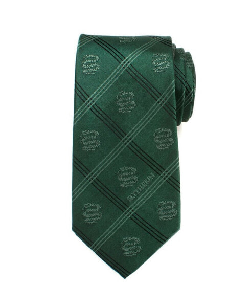 Галстук мужской чёрно-зелёный Harry Potter Slytherin Plaid