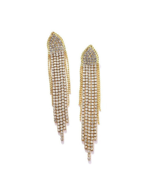 Women's Gold Bling Cluster Drop Earrings