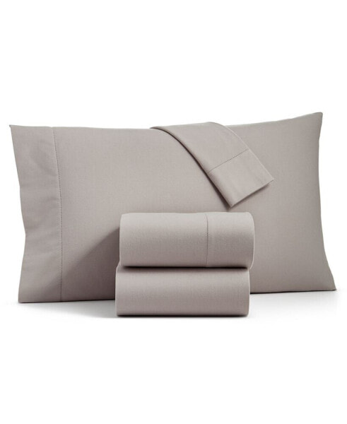 Sleep Luxe Solid Cotton Flannel 4-Pc. Sheet Set, King, Created for Macy's