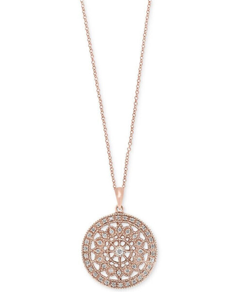 EFFY® Diamond Disc Pendant Necklace (1/4 ct. t.w.) in 14k White, Rose, or Yellow Gold