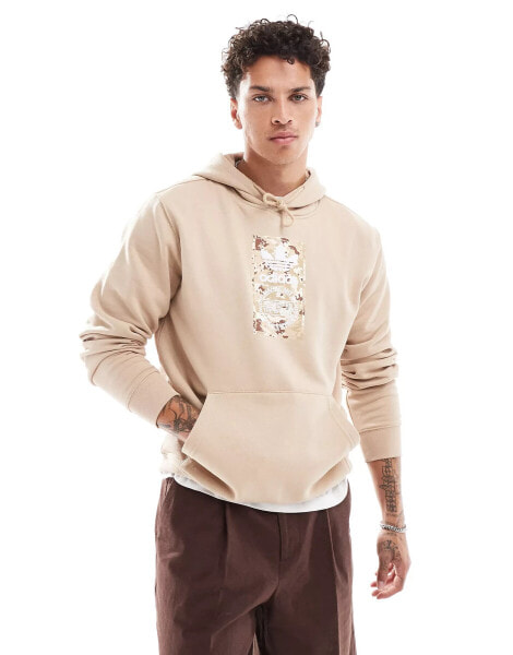 adidas Originals camo lab hooded sweatshirt in beige