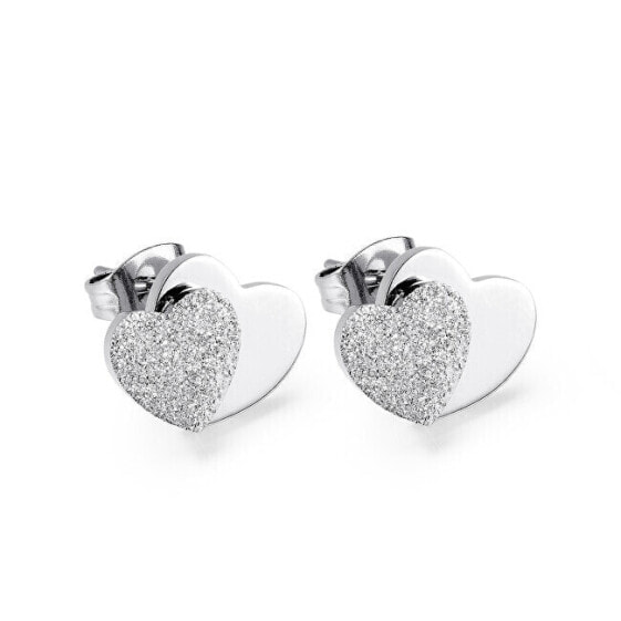 Gentle steel heart earrings VGE646 S