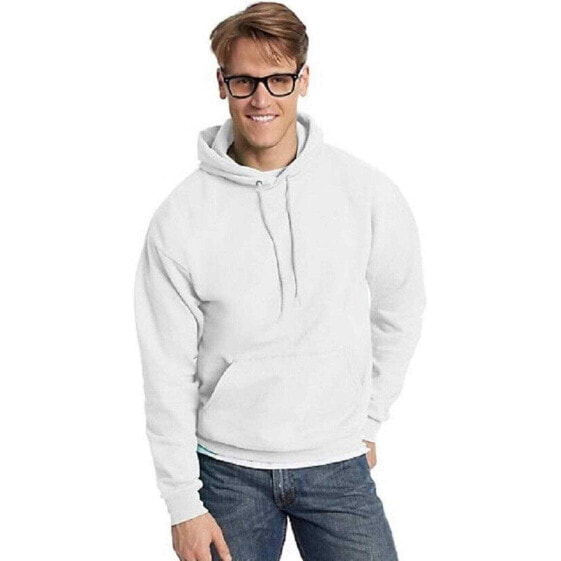 Hanes ComfortBlend EcoSmart Pullover Hoodie Sweatshirt White 5XL