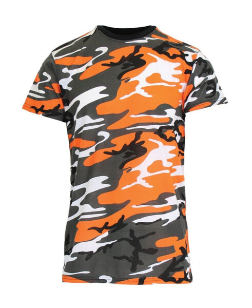 Men's Camo Printed Short Sleeve Crew Neck T-shirt