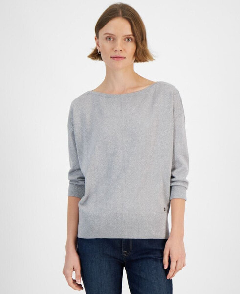 Women's Boat-Neck Dolman-Sleeve Sweater