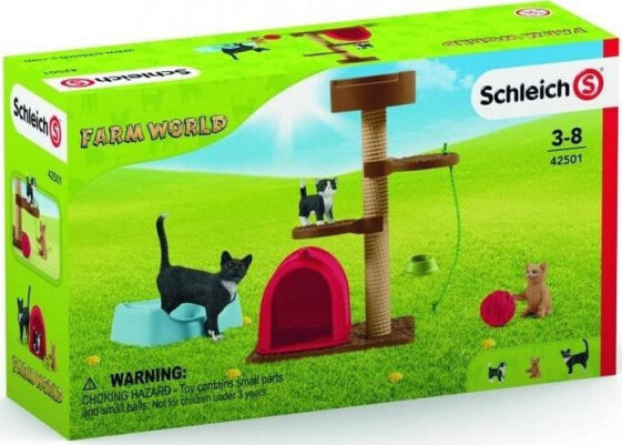 Фигурка Schleich Кошка Cat figurine with play accessories (Игровые аксессуары)