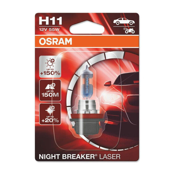 OSRAM H11 PGJ19-2 12V-55W Night Breaker Laser Blister Bulb