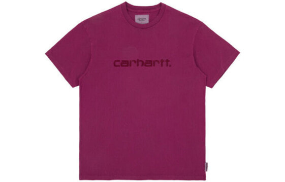 Carhartt WIP FW21 胸前Logo刺绣宽松短袖T恤 男款 梅红色 / Футболка Carhartt WIP FW21 LogoT CHXTEA202019-FBDX