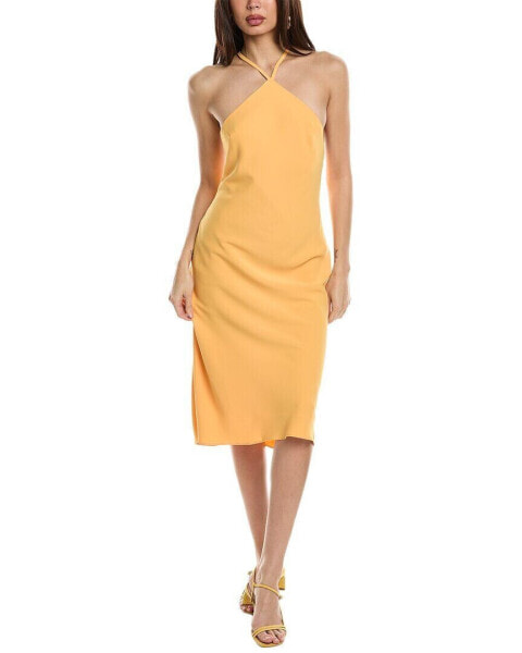 Amanda Uprichard Melonie Midi Dress Women's Yellow L