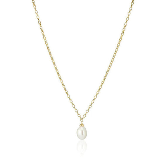 Elegant gold-plated necklace with baroque pearl Padua SJ-N2455-P-YG