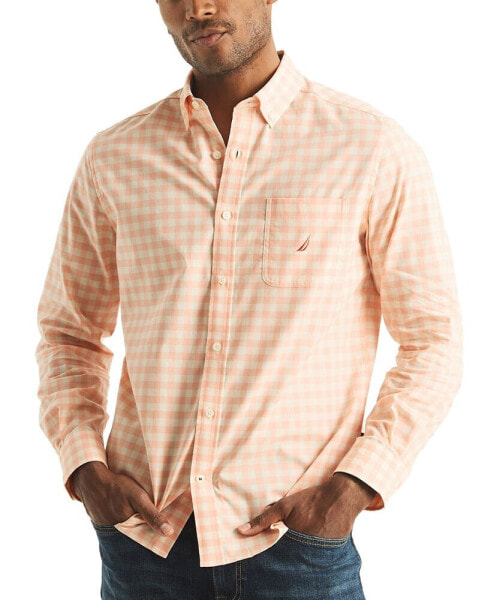 Men's Classic-Fit Stretch Button-Down Check Shirt