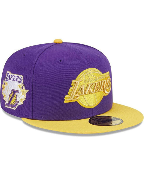 Men's Purple, Gold Los Angeles Lakers Gameday Gold Pop Stars 59FIFTY Fitted Hat