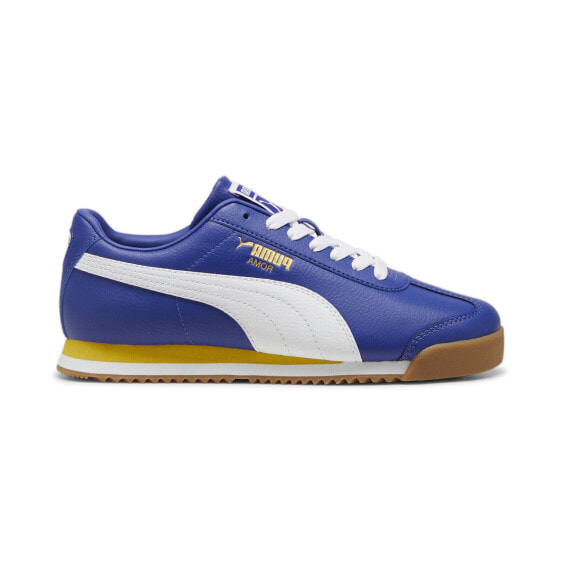 Puma Roma 24 Standard 39686804 Mens Blue Leather Lifestyle Sneakers Shoes