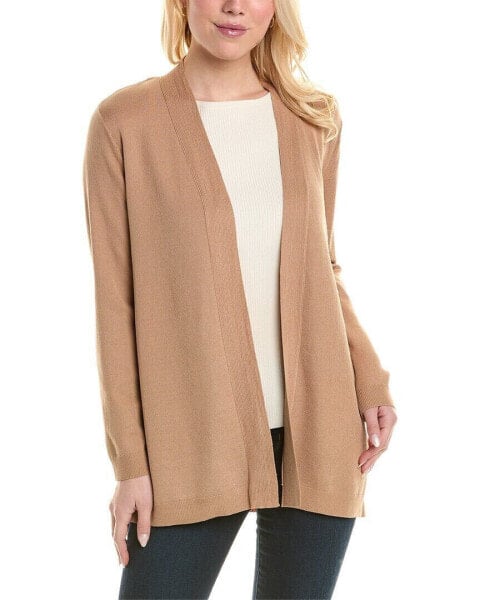 Jones New York Malibu Yarn Open Front Cardigan Women's Brown M