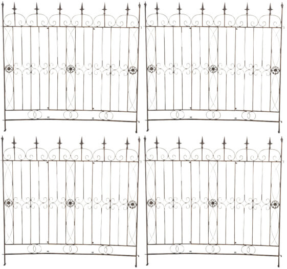 4er Set Gartenzäune Mangold