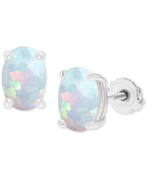 Серьги Macy's Lab-Grown Opal Stud