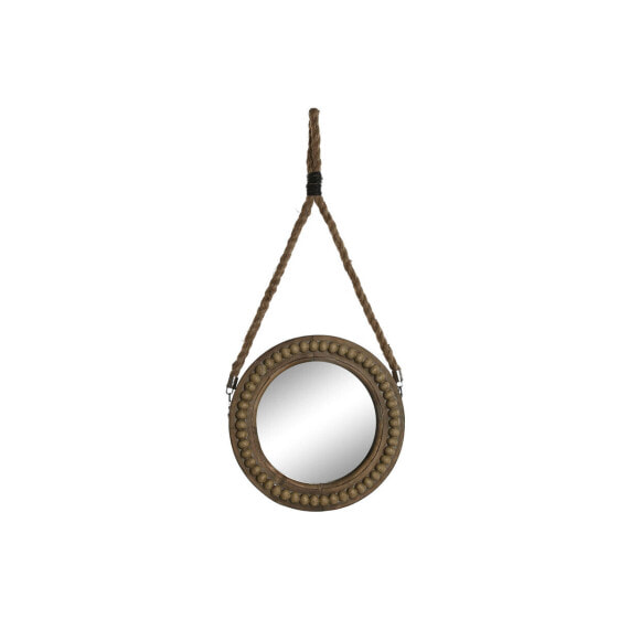 Wall mirror Home ESPRIT Brown Wood Rope Colonial Balls 28 x 4 x 61 cm