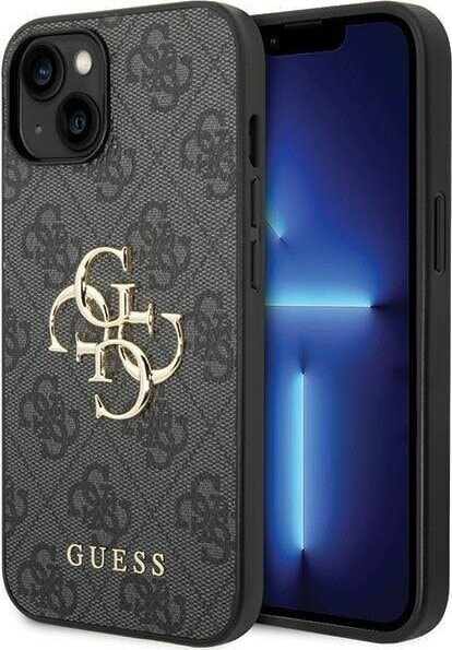 Guess Guess GUHCP15S4GMGGR iPhone 15 6.1" szary/grey hardcase 4G Big Metal Logo