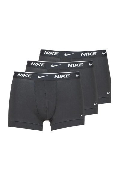 Erkek Nike Marka Logolu Elastik Bantlı Günlük Kullanıma Uygun Siyah Boxer 0000ke1008-ub1