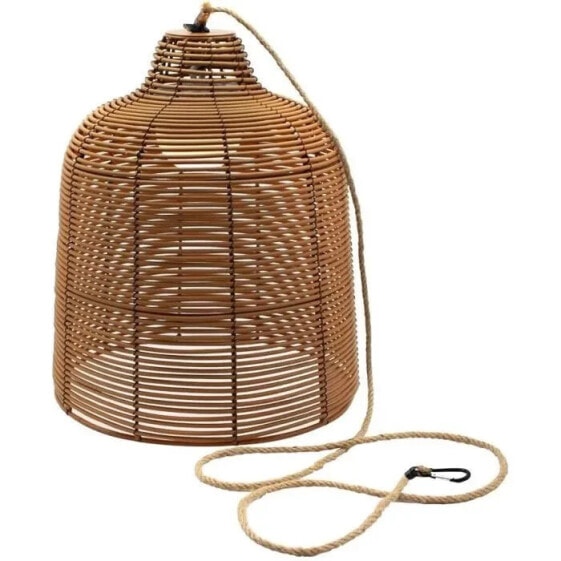 Nomadische Pendelleuchte LUMISKY HANG BOHEME H35 cm Polyrattan mit Seil warmweie und dimmbare weie LED