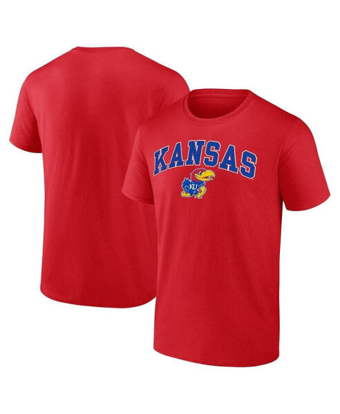 Men's Red Kansas Jayhawks Campus T-shirt