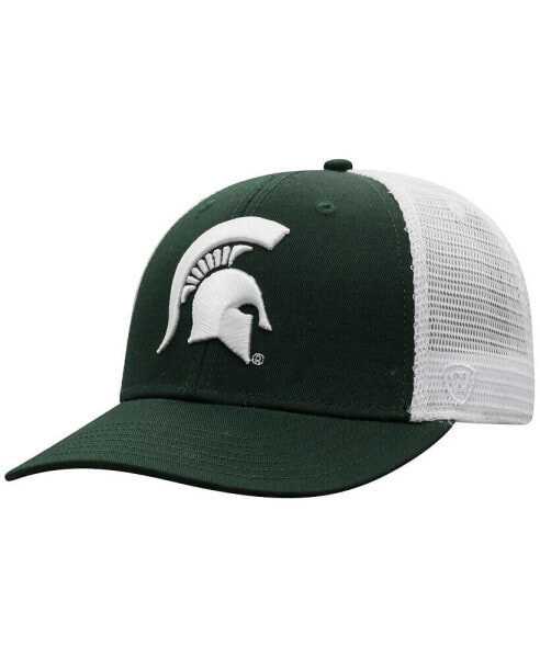 Men's Green, White Michigan State Spartans Trucker Snapback Hat