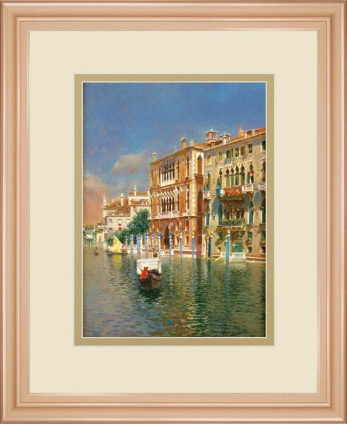The Grand Canal, Venice by Rubens Santora Framed Print Wall Art, 34" x 40"