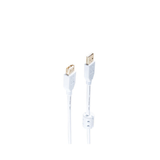 ShiverPeaks BS77123-WF, 3 m, USB A, USB A, USB 2.0, White