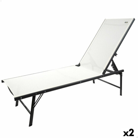 Лежащий лежак Aktive Белый 180 х 35 х 49 см (2 шт)