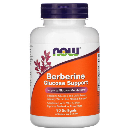 Витамин Berberine Glucose Support от NOW, 90 желатиновых капсул