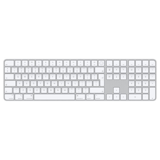 Apple Magic Keyboard mit Touch ID und Ziffernblock"Silber/Weiß Englisch (International) Kabellos