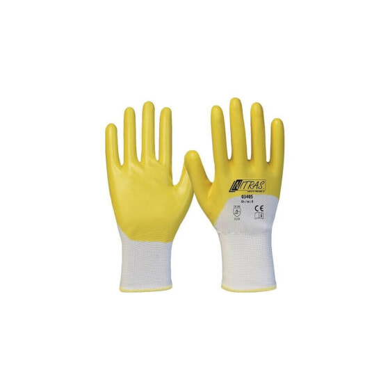 Nitras Handschuhe 03405 Größe 11 weiß/gelb EN 388 PSA-Kategorie II, VE: 12 Paar