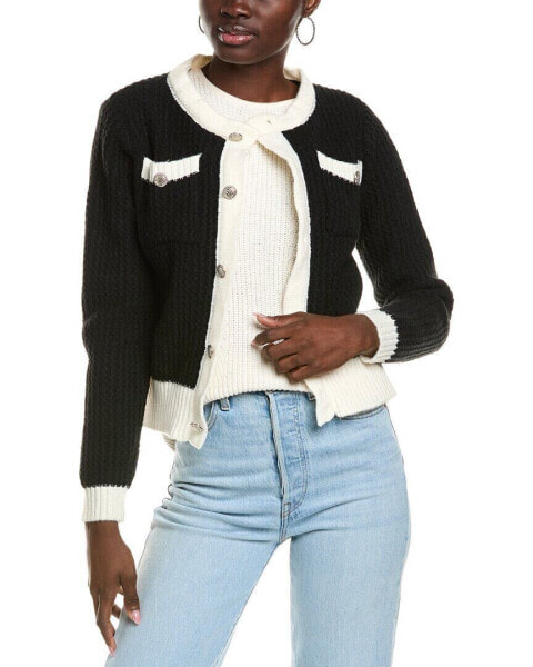 To My Lovers Textured Cardigan Women's Black S/M